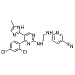 6-[2-[[4-(2,4-Dichlorophenyl)-5-(5-methyl-2-imidazolyl)-2-pyrimidinyl]amino]ethylamino]-3-pyridinecarbonitrile