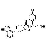 (S)-4-Amino-N-[1-(4-chlorophenyl)-3-hydroxypropyl]-1-(7H-pyrrolo[2,3-d]pyrimidin-4-yl)piperidine-4-carboxamide