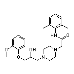 N-(2,6-Dimethylphenyl)-2-[4-[2-hydroxy-3-(2-methoxyphenoxy)propyl]-1-piperazinyl]acetamide