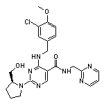 4-[(3-Chloro-4-methoxybenzyl)amino]-2-[(S)-2-(hydroxymethyl)-1-pyrrolidyl]-N-[(2-pyrimidyl)methyl]-5-pyrimidinecarboxamide