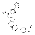 5-Amino-2-(2-furanyl)-7-[2-[4-[4-(2-methoxyethoxy)phenyl]-1-piperazinyl]ethyl]-7H-pyrazolo[4,3-e][1,2,4]triazolo[1,5-c]pyrimidine