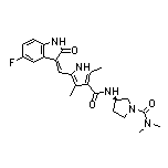 (R,Z)-N-[1-(Dimethylcarbamoyl)-3-pyrrolidinyl]-5-[(5-fluoro-2-oxoindolin-3-ylidene)methyl]-2,4-dimethylpyrrole-3-carboxamide