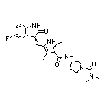 (S,Z)-N-[1-(Dimethylcarbamoyl)-3-pyrrolidinyl]-5-[(5-fluoro-2-oxoindolin-3-ylidene)methyl]-2,4-dimethylpyrrole-3-carboxamide