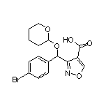 3-[(4-Bromophenyl)[(2-tetrahydropyranyl)oxy]methyl]isoxazole-4-carboxylic Acid