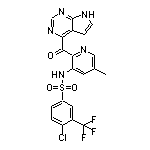 4-Chloro-N-[5-methyl-2-[7H-pyrrolo[2,3-d]pyrimidine-4-carbonyl]-3-pyridyl]-3-(trifluoromethyl)benzenesulfonamide