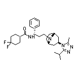 4,4-Difluoro-N-[(1S)-3-[(3-exo)-3-[3-isopropyl-5-methyl-4H-1,2,4-triazol-4-yl]-8-azabicyclo[3.2.1]octan-8-yl]-1-phenylpropyl]cyclohexanecarboxamide