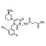 (R)-2-[[6-(3-Amino-1-piperidyl)-3-methyl-2,4-dioxo-1,2,3,4-tetrahydro-1-pyrimidinyl]methyl]-4-fluorobenzonitrile Succinate