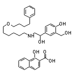 4-[1-Hydroxy-2-[[6-(4-phenylbutoxy)hexyl]amino]ethyl]-2-(hydroxymethyl)phenol compd. with 1-Hydroxy-2-naphthoic Acid (1:1)