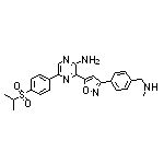 2-Amino-5-[4-(isopropylsulfonyl)phenyl]-3-[3-[4-[(methylamino)methyl]phenyl]-5-isoxazolyl]pyrazine