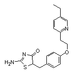 2-Amino-5-[4-[2-(5-ethylpyridin-2-yl)ethoxy]benzyl]thiazol-4(5H)-one