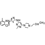 N-(2-Chloro-6-methylphenyl)-2-[[6-[4-(2-hydroxyethyl)-1-piperazinyl]-2-methyl-4-pyrimidinyl]amino]thiazole-5-carboxamide Monohydrate