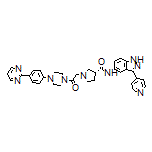 (R)-1-[2-Oxo-2-[4-[4-(2-pyrimidinyl)phenyl]-1-piperazinyl]ethyl]-N-[3-(4-pyridyl)-5-indazolyl]pyrrolidine-3-carboxamide