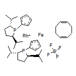 1,1-Bis[(2R,5R)-2,5-di-i-propylphospholano]ferrocene(cyclooctadiene)rhodium(I)