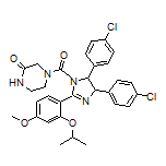 4-[4,5-Bis(4-chlorophenyl)-2-(2-isopropoxy-4-methoxyphenyl)-4,5-dihydro-1H-imidazole-1-carbonyl]piperazin-2-one