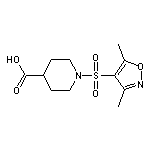 1-[(3,5-dimethylisoxazol-4-yl)sulfonyl]piperidine-4-carboxylic acid