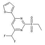 4-(difluoromethyl)-2-(ethylsulfonyl)-6-(2-furyl)pyrimidine