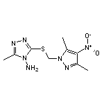 3-{[(3,5-dimethyl-4-nitro-1H-pyrazol-1-yl)methyl]thio}-5-methyl-4H-1,2,4-triazol-4-amine