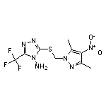 3-{[(3,5-dimethyl-4-nitro-1H-pyrazol-1-yl)methyl]thio}-5-(trifluoromethyl)-4H-1,2,4-triazol-4-amine