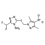 3-(difluoromethyl)-5-{[(3,5-dimethyl-4-nitro-1H-pyrazol-1-yl)methyl]thio}-4H-1,2,4-triazol-4-amine