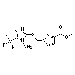 methyl 1-({[4-amino-5-(trifluoromethyl)-4H-1,2,4-triazol-3-yl]thio}methyl)-1H-pyrazole-3-carboxylate