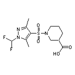 1-{[1-(difluoromethyl)-3,5-dimethyl-1H-pyrazol-4-yl]sulfonyl}piperidine-3-carboxylic acid