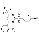 4-{[4-(2-methoxyphenyl)-6-(trifluoromethyl)pyrimidin-2-yl]sulfonyl}butanoic acid