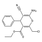 ethyl 6-amino-2-(chloromethyl)-5-cyano-4-phenyl-4H-pyran-3-carboxylate