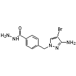 4-[(3-amino-4-bromo-1H-pyrazol-1-yl)methyl]benzohydrazide