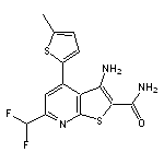 3-amino-6-(difluoromethyl)-4-(5-methylthien-2-yl)thieno[2,3-b]pyridine-2-carboxamide