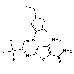 3-amino-4-(1-ethyl-3-methyl-1H-pyrazol-4-yl)-6-(trifluoromethyl)thieno[2,3-b]pyridine-2-carboxamide