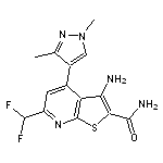 3-amino-6-(difluoromethyl)-4-(1,3-dimethyl-1H-pyrazol-4-yl)thieno[2,3-b]pyridine-2-carboxamide