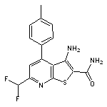 3-amino-6-(difluoromethyl)-4-(4-methylphenyl)thieno[2,3-b]pyridine-2-carboxamide