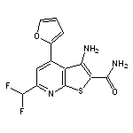 3-amino-6-(difluoromethyl)-4-(2-furyl)thieno[2,3-b]pyridine-2-carboxamide