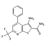 3-amino-4-phenyl-6-(trifluoromethyl)thieno[2,3-b]pyridine-2-carboxamide