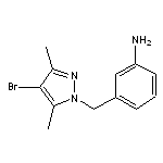 3-[(4-bromo-3,5-dimethyl-1H-pyrazol-1-yl)methyl]aniline HCl