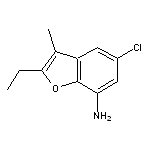 5-chloro-2-ethyl-3-methyl-1-benzofuran-7-amine HCl