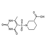 1-[(6-methyl-2,4-dioxo-1,2,3,4-tetrahydropyrimidin-5-yl)sulfonyl]piperidine-3-carboxylic acid