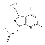 (3-cyclopropyl-4,6-dimethyl-1H-pyrazolo[3,4-b]pyridin-1-yl)acetic acid