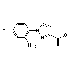 1-(2-amino-4-fluorophenyl)-1H-pyrazole-3-carboxylic acid HCl