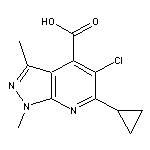 5-chloro-6-cyclopropyl-1,3-dimethyl-1H-pyrazolo[3,4-b]pyridine-4-carboxylic acid