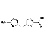 5-[(3-amino-1H-pyrazol-1-yl)methyl]-2-furoic acid HCl