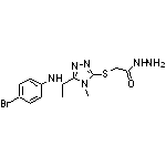 2-[(5-{1-[(4-bromophenyl)amino]ethyl}-4-methyl-4H-1,2,4-triazol-3-yl)thio]acetohydrazide