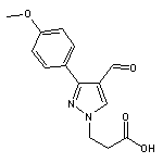 3-[4-formyl-3-(4-methoxyphenyl)-1H-pyrazol-1-yl]propanoic acid