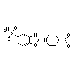 1-[5-(aminosulfonyl)-1,3-benzoxazol-2-yl]piperidine-4-carboxylic acid