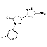 4-(5-amino-1,3,4-thiadiazol-2-yl)-1-(3-methylphenyl)pyrrolidin-2-one