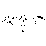 2-[(5-{[(4-iodo-2-methylphenyl)amino]methyl}-4-phenyl-4H-1,2,4-triazol-3-yl)thio]acetohydrazide