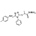 2-[(5-{[(4-methylphenyl)amino]methyl}-4-phenyl-4H-1,2,4-triazol-3-yl)thio]propanohydrazide