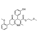 2-Methoxyethyl 4-(3-Hydroxyphenyl)-7-(2-methoxyphenyl)-2-methyl-5-oxo-1,4,5,6,7,8-hexahydroquinoline-3-carboxylate