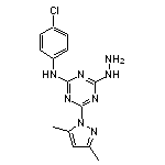 N-(4-chlorophenyl)-4-(3,5-dimethyl-1H-pyrazol-1-yl)-6-hydrazino-1,3,5-triazin-2-amine