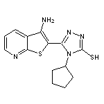 5-(3-aminothieno[2,3-b]pyridin-2-yl)-4-cyclopentyl-4H-1,2,4-triazole-3-thiol